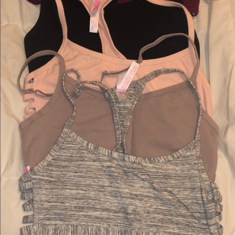(7) Victoria secret pink sports bras